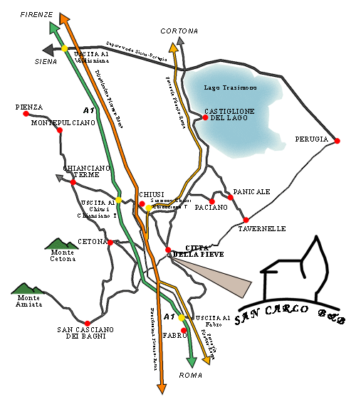 mappa Città della Pieve